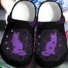 Black Cat Mandala Sku 302 Crocs Clog Clog Shoes