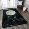 Black Cat Night Moon Rug Sport Decor Gift Floor Decor Living Room Carpet Rug Area Rug - e1b34da1e05a