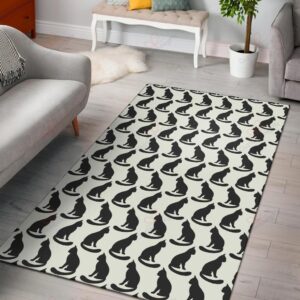 Black Cat Pattern 2 Rug Sport Decor Gift Floor Decor Living Room Carpet Rug Area Rug - 0eca460a1cd5