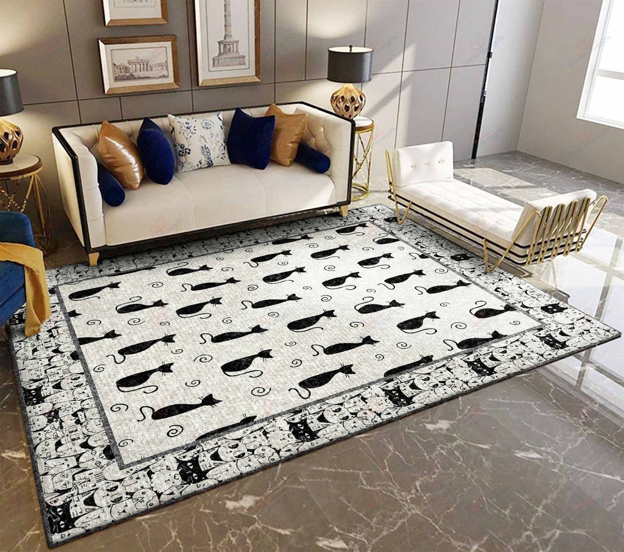 Black Cat Pattern Rug Sport Decor Gift Floor Decor Living Room Carpet Rug Area Rug - 3e28c35790cd Black Cat Pattern Rug Sport Decor Gift Floor Decor Living Room Carpet Rug Area Rug - 3e28c35790cd