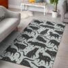 Black Cat Pattern Rug Sport Decor Gift Floor Decor Living Room Carpet Rug Area Rug - b8145d7809aa