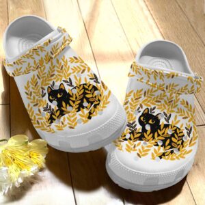 Black Cat Personalize Clog Custom Crocs Fashionstyle Comfortable For Women Men Kid Print 3D Autumn