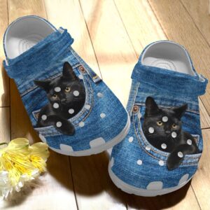 Black Cat Personalize Clog Custom Crocs Fashionstyle Comfortable For Women Men Kid Print 3D Black Cat Collection