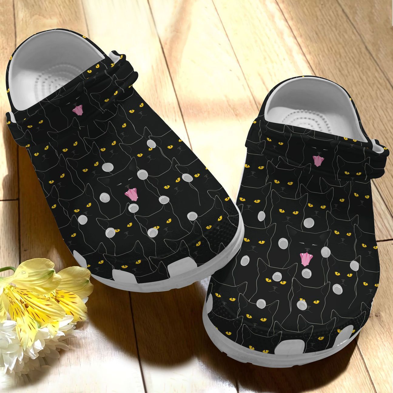 Black Cat Personalize Clog Custom Crocs Fashionstyle Comfortable For Women Men Kid Print 3D Funny And Black Black Cat Personalize Clog Custom Crocs Fashionstyle Comfortable For Women Men Kid Print 3D Funny And Black