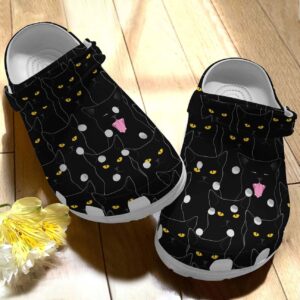 Black Cat Personalize Clog Custom Crocs Fashionstyle Comfortable For Women Men Kid Print 3D The Only One