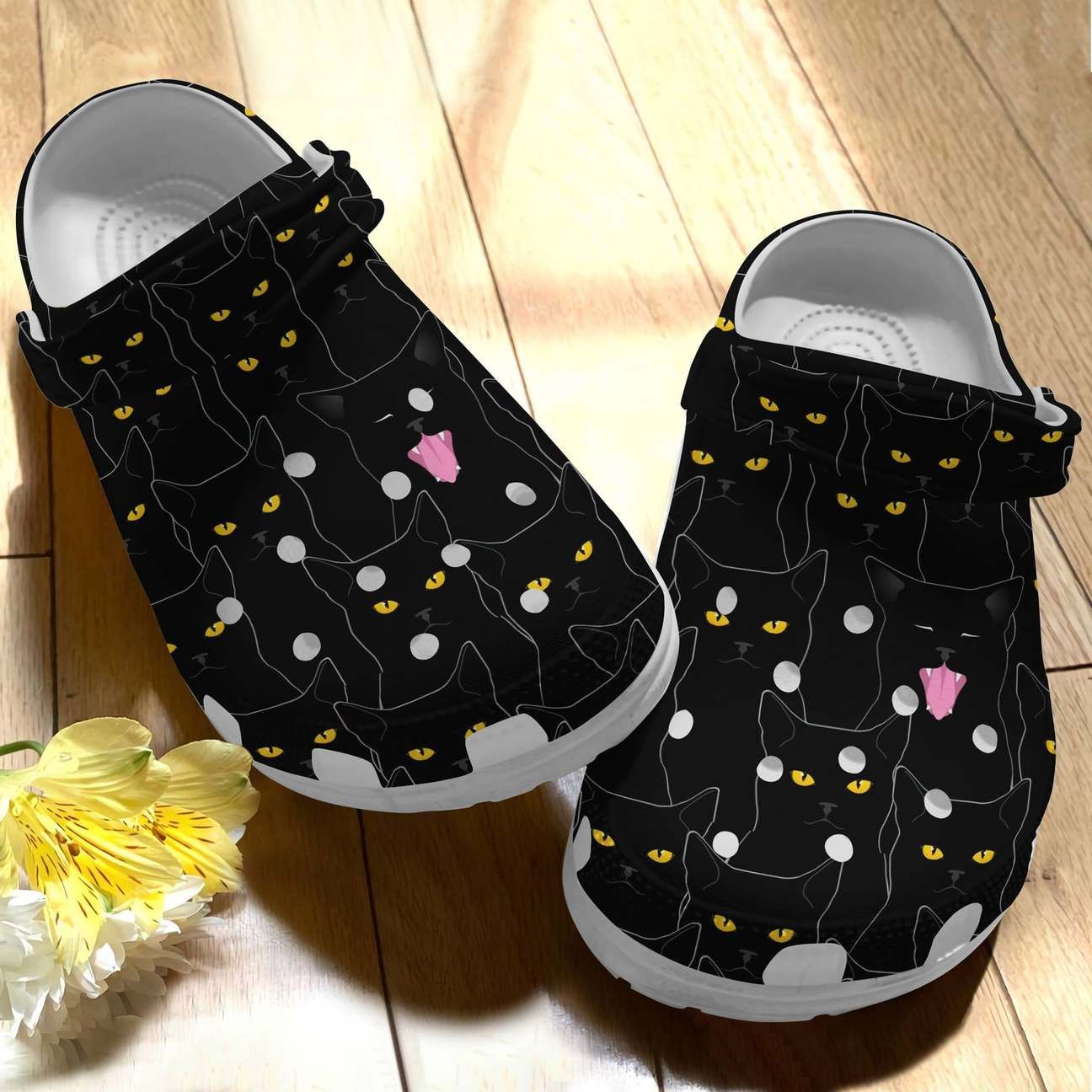 Black Cat Personalize Clog Custom Crocs Fashionstyle Comfortable For Women Men Kid Print 3D The Only One Black Cat Personalize Clog Custom Crocs Fashionstyle Comfortable For Women Men Kid Print 3D The Only One