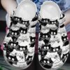 Black Cat Personalized Clog Custom Crocs Comfortablefashion Style Comfortable For Women Men Kid Print 3D Blackwhite