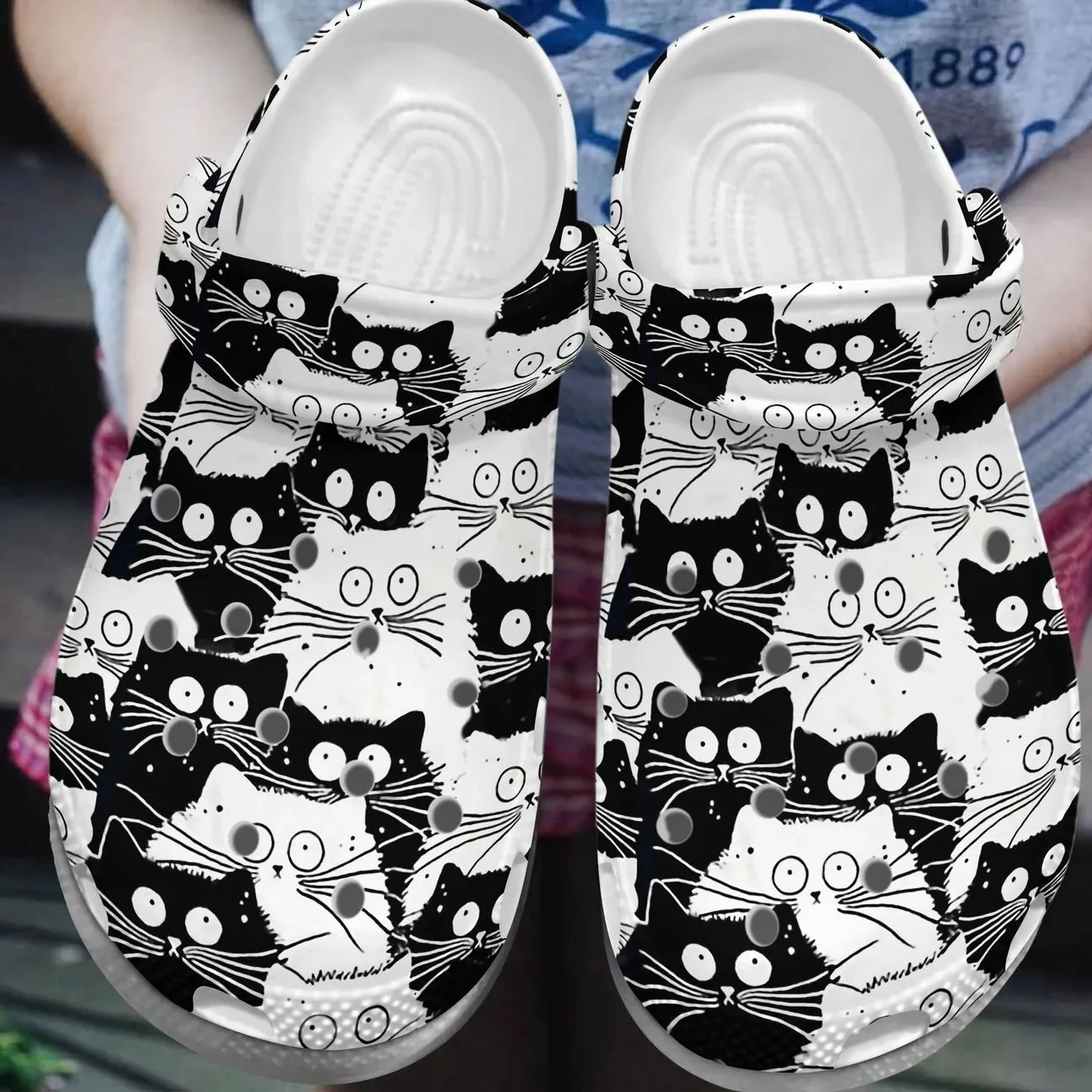 Black Cat Personalized Clog Custom Crocs Comfortablefashion Style Comfortable For Women Men Kid Print 3D Blackwhite Black Cat Personalized Clog Custom Crocs Comfortablefashion Style Comfortable For Women Men Kid Print 3D Blackwhite