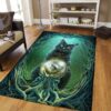 Black Cat Witch Rug Sport Decor Gift Floor Decor Living Room Carpet Rug Area Rug - 9caf071fb9e4