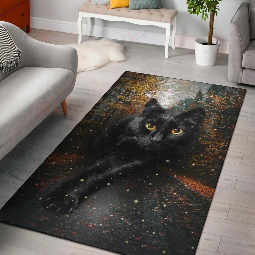 Black Cat Yellow Rug Sport Decor Gift Floor Decor Living Room Carpet Rug Area Rug - e885c0cf77e8 Black Cat Yellow Rug Sport Decor Gift Floor Decor Living Room Carpet Rug Area Rug - e885c0cf77e8