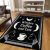 Black Cats And Moon Stars Coffee Cup Rug Sport Decor Gift Floor Decor Living Room Carpet Rug Area Rug - e607b8a6b86d