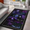 Black Cats Purple Rug Sport Decor Gift Floor Decor Living Room Carpet Rug Area Rug - 35b4933d5b89