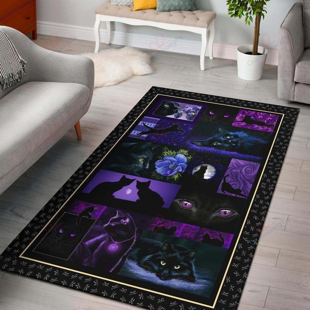 Black Cats Purple Rug Sport Decor Gift Floor Decor Living Room Carpet Rug Area Rug - 35b4933d5b89 Black Cats Purple Rug Sport Decor Gift Floor Decor Living Room Carpet Rug Area Rug - 35b4933d5b89