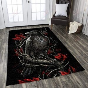 Black Crow Rug Sport Decor Gift Floor Decor Living Room Carpet Rug Area Rug - 8cbf275fa67d