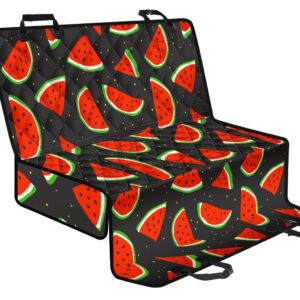 Black Cute Watermelon Pattern Print Pet Car Back Seat Cover - da627a4d55b3