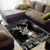 Black Deer Hunting Rug Sport Decor Gift Floor Decor Living Room Carpet Rug Area Rug - 22a39c9b2d71