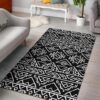 Black Ethnic Aztec Pattern Rug Sport Decor Gift Floor Decor Living Room Carpet Rug Area Rug - 1dd51897b484