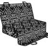 Black Ethnic Aztec Pattern Print Pet Car Back Seat Cover - 12a11114f177