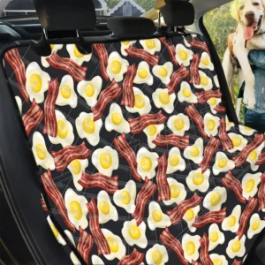 Black Fried Egg And Bacon Car Back Seat Cover Dog Car Seat Covers - f3da582dadf8