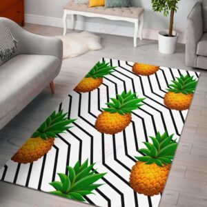 Black Geometric Pineapple Pattern Rug Sport Decor Gift Floor Decor Living Room Carpet Rug Area Rug - 0ab4d681e4a8