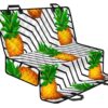 Black Geometric Pineapple Pattern Print Pet Car Back Seat Cover - 987e71442600