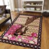 Black Girl And Giraffe Rug Sport Decor Gift Floor Decor Living Room Carpet Rug Area Rug - df1b541f2a94