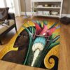 Black Girl And Humming Bird In Nature Rug Sport Decor Gift Floor Decor Living Room Carpet Rug Area Rug - b215c0d61742