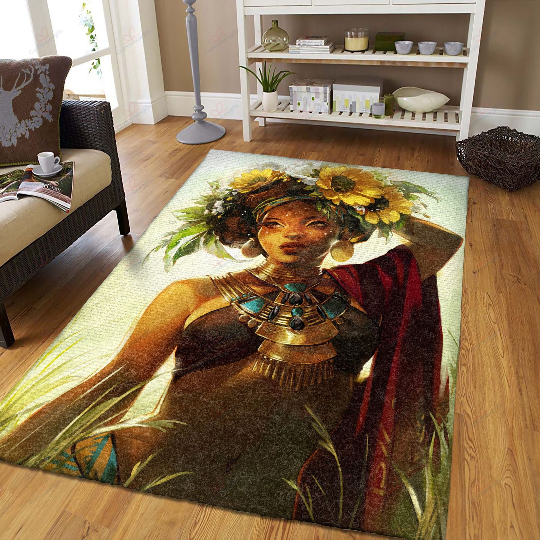 Black Girl And Sunflower Rug Sport Decor Gift Floor Decor Living Room Carpet Rug Area Rug - efe72060669b Black Girl And Sunflower Rug Sport Decor Gift Floor Decor Living Room Carpet Rug Area Rug - efe72060669b