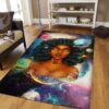 Black Girl Galaxy Rug Sport Decor Gift Floor Decor Living Room Carpet Rug Area Rug - b141af9abc38