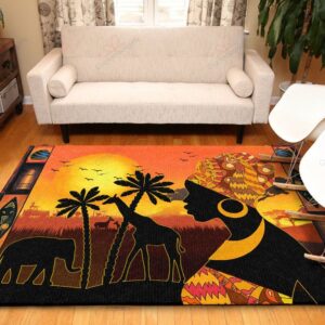 Black Girl Rug Sport Decor Gift Floor Decor Living Room Carpet Rug Area Rug - 311e69260eaf