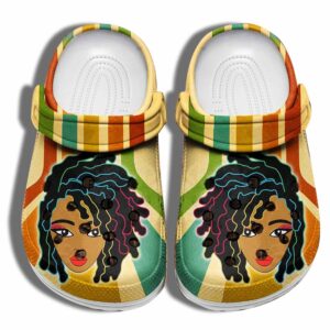 Black Girl Hair Juneteenth Shoes Crocs Clog – Africa Culture Black Women Croc Shoes Gifts Daughter Girls