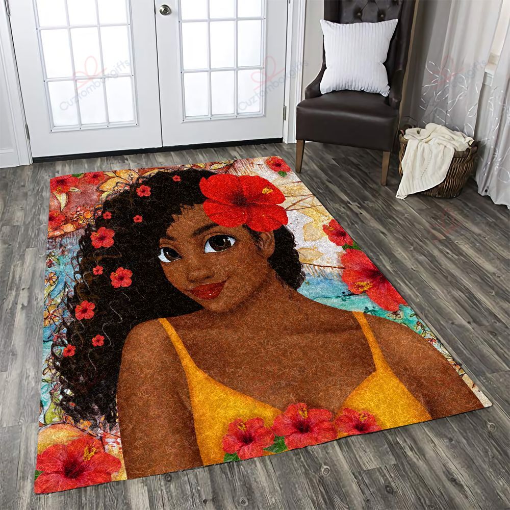 Black Girl Hibiscus Rug Sport Decor Gift Floor Decor Living Room Carpet Rug Area Rug - cbcc90ebc8e0 Black Girl Hibiscus Rug Sport Decor Gift Floor Decor Living Room Carpet Rug Area Rug - cbcc90ebc8e0