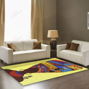 Black Girl In Africa Rug Sport Decor Gift Floor Decor Living Room Carpet Rug Area Rug - fd77d40e0639