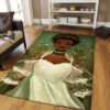 Black Girl In White Rug Sport Decor Gift Floor Decor Living Room Carpet Rug Area Rug - bdd0717591a9