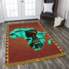 Black Girl Map Rug Sport Decor Gift Floor Decor Living Room Carpet Rug Area Rug - 8d9512e54a13