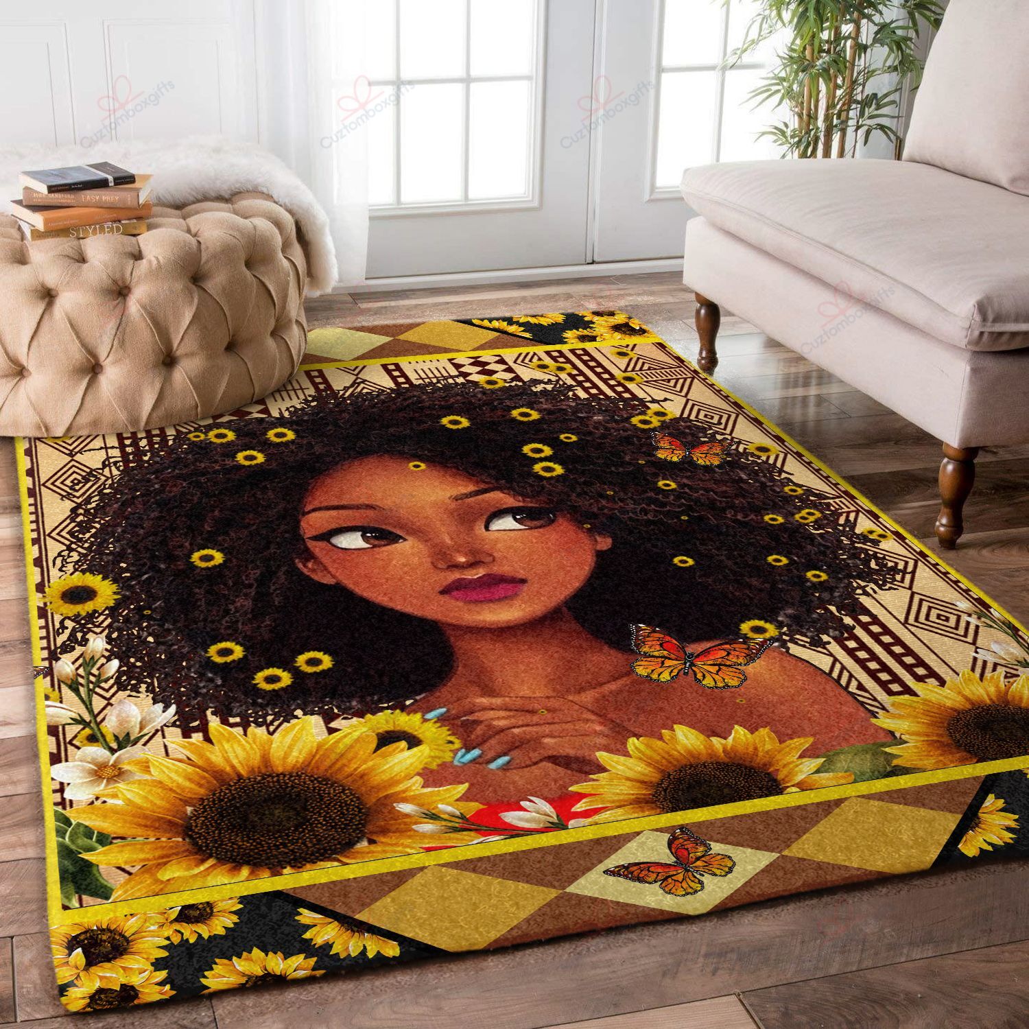 Black Girl Sunflower Rug Sport Decor Gift Floor Decor Living Room Carpet Rug Area Rug - f3fbbbefbac6 Black Girl Sunflower Rug Sport Decor Gift Floor Decor Living Room Carpet Rug Area Rug - f3fbbbefbac6