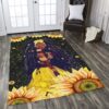 Black Girl Sunflower Rug Sport Decor Gift Floor Decor Living Room Carpet Rug Area Rug - 2ab812eeead4