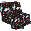 Black Girly Unicorn Pattern Print Pet Car Back Seat Cover - 622648f52145