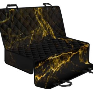 Black Gold Marble Print Pet Car Back Seat Cover - 8fa137f7abf6