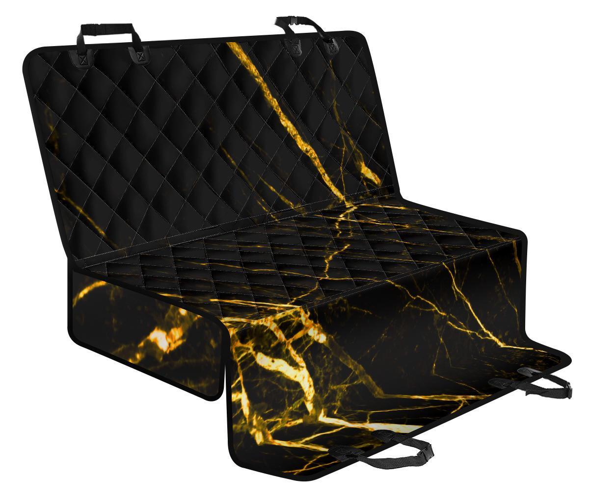 Black Gold Scratch Marble Print Pet Car Back Seat Cover - a64325604e82 Black Gold Scratch Marble Print Pet Car Back Seat Cover - a64325604e82