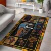 Black Golden Rug Sport Decor Gift Floor Decor Living Room Carpet Rug Area Rug - a264a61f9221