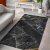 Black Grey Marble Rug Sport Decor Gift Floor Decor Living Room Carpet Rug Area Rug - 1305a1e9bcea