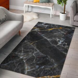 Black Grey Marble Rug Sport Decor Gift Floor Decor Living Room Carpet Rug Area Rug - 1305a1e9bcea