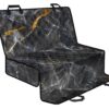 Black Grey Marble Print Pet Car Back Seat Cover - b8f77c706667