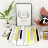 Black Grey Yellow Stripe Round Carpet Floor Rug Living Room Bedroom Decor Round Area Rug Carpet