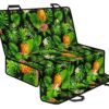 Black Hawaiian Pineapple Pattern Print Pet Car Back Seat Cover - de42ecacbbf9