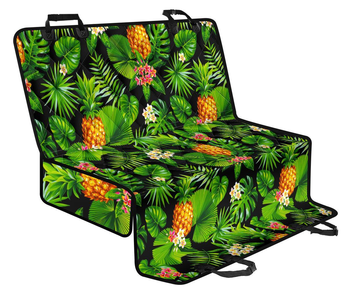 Black Hawaiian Pineapple Pattern Print Pet Car Back Seat Cover - de42ecacbbf9 Black Hawaiian Pineapple Pattern Print Pet Car Back Seat Cover - de42ecacbbf9