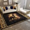 Black Horse Animal Rug Sport Decor Gift Floor Decor Living Room Carpet Rug Area Rug - 3fbc195daf15
