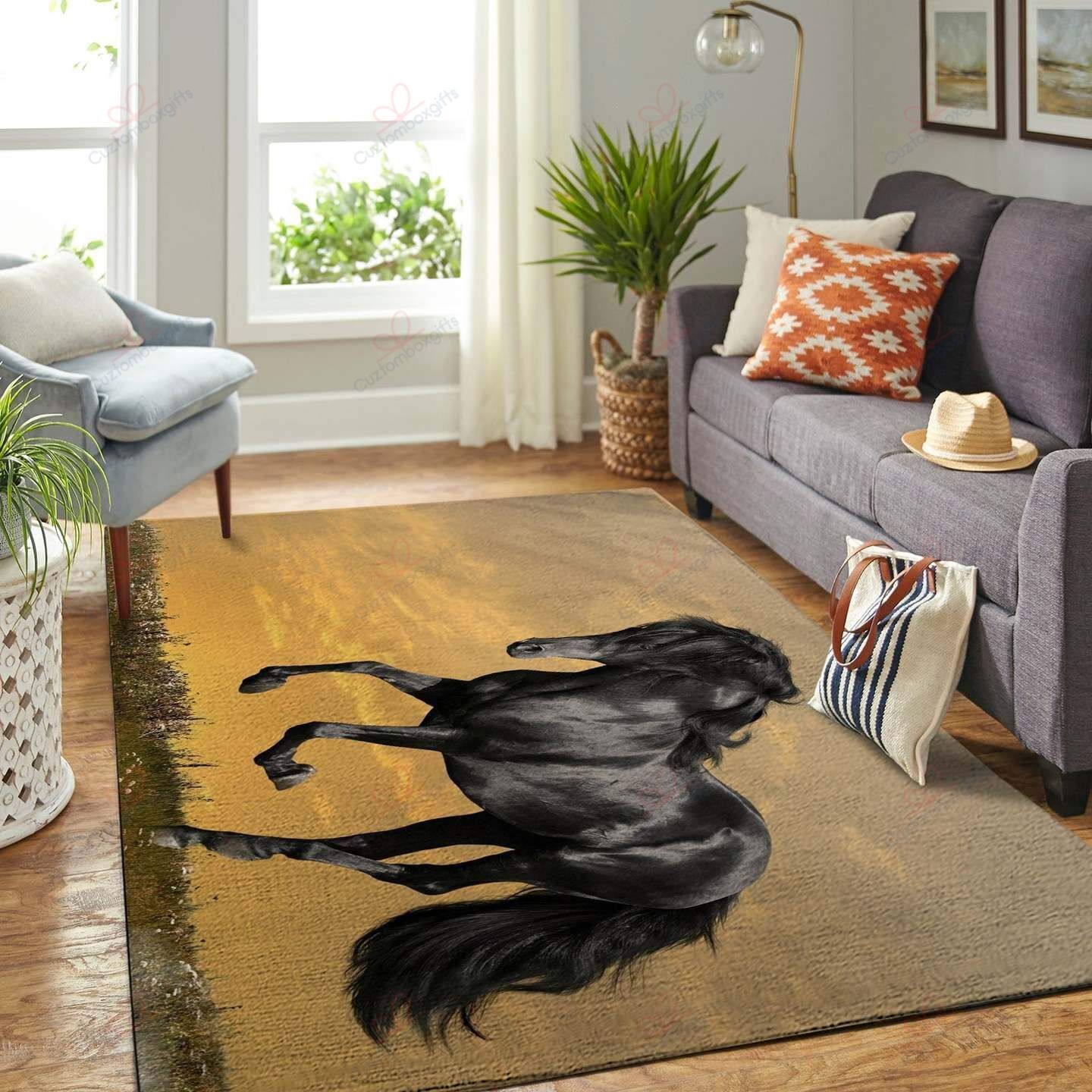 Black Horse Rug Sport Decor Gift Floor Decor Living Room Carpet Rug Area Rug - 0e1860d0d1fb Black Horse Rug Sport Decor Gift Floor Decor Living Room Carpet Rug Area Rug - 0e1860d0d1fb