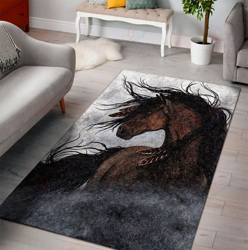 Black Horse Rug Sport Decor Gift Floor Decor Living Room Carpet Rug Area Rug - 414e224b953f Black Horse Rug Sport Decor Gift Floor Decor Living Room Carpet Rug Area Rug - 414e224b953f